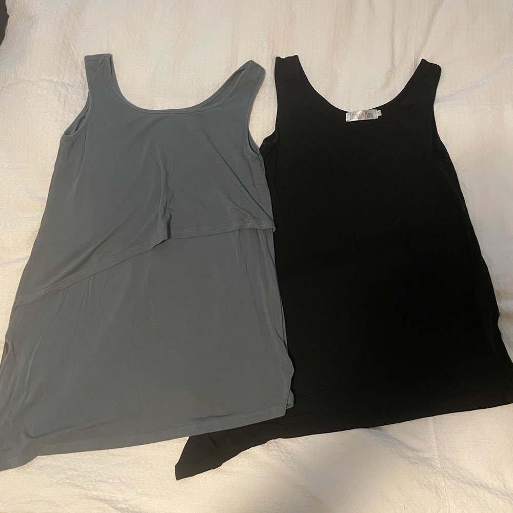Latched mama asymmetrical nursing/maternity top.